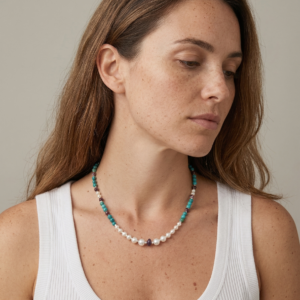 שרשרת נשים | Pearl &Turquoise