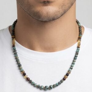 שרשרת גברים | Turquoise &Citrine